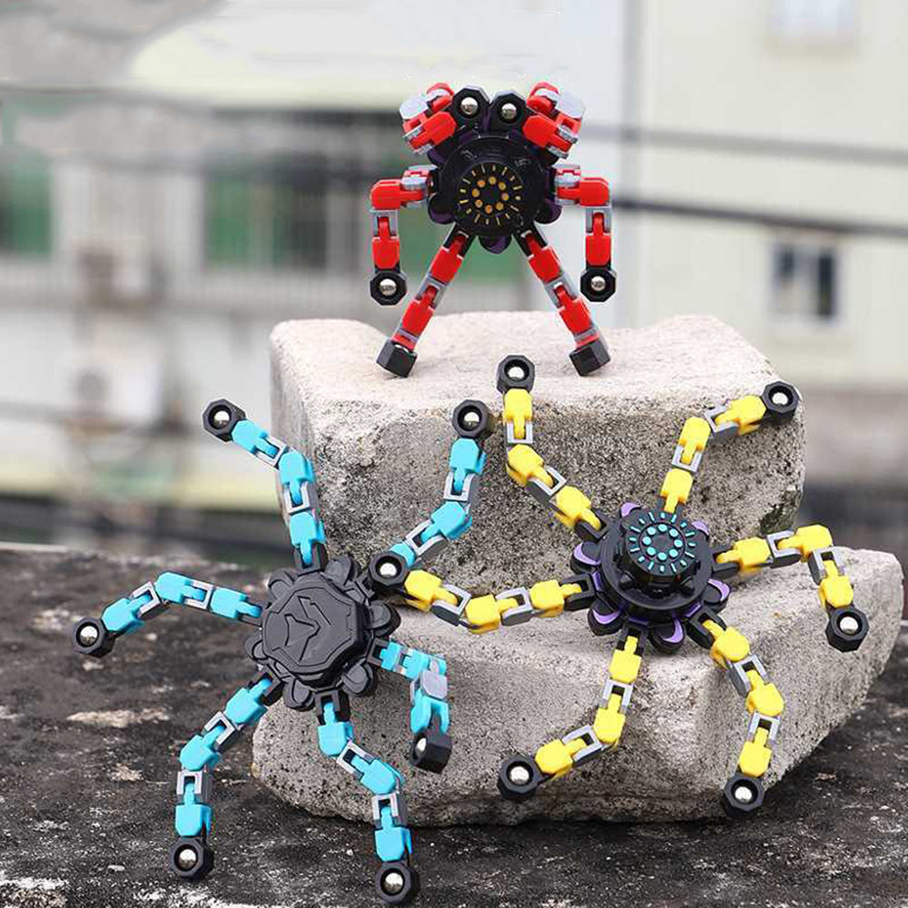 Hand Fidget Spinner Deformable Octopus 6 Feet Sucker Chain Children Toy Game for Adutl Anti Irritability