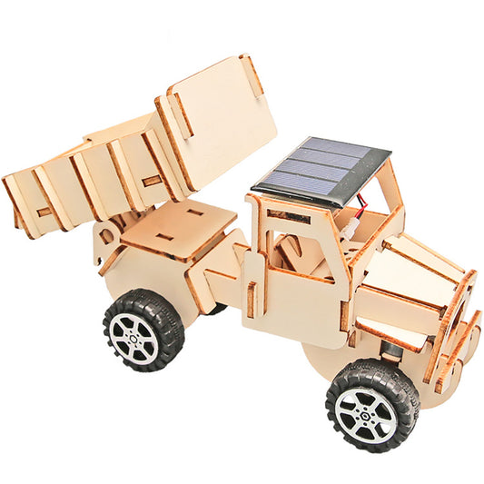 Toy Truck Model Pendant Solar Energy DIY Scientific Training Wooden Experimental Equipment Steam Toy