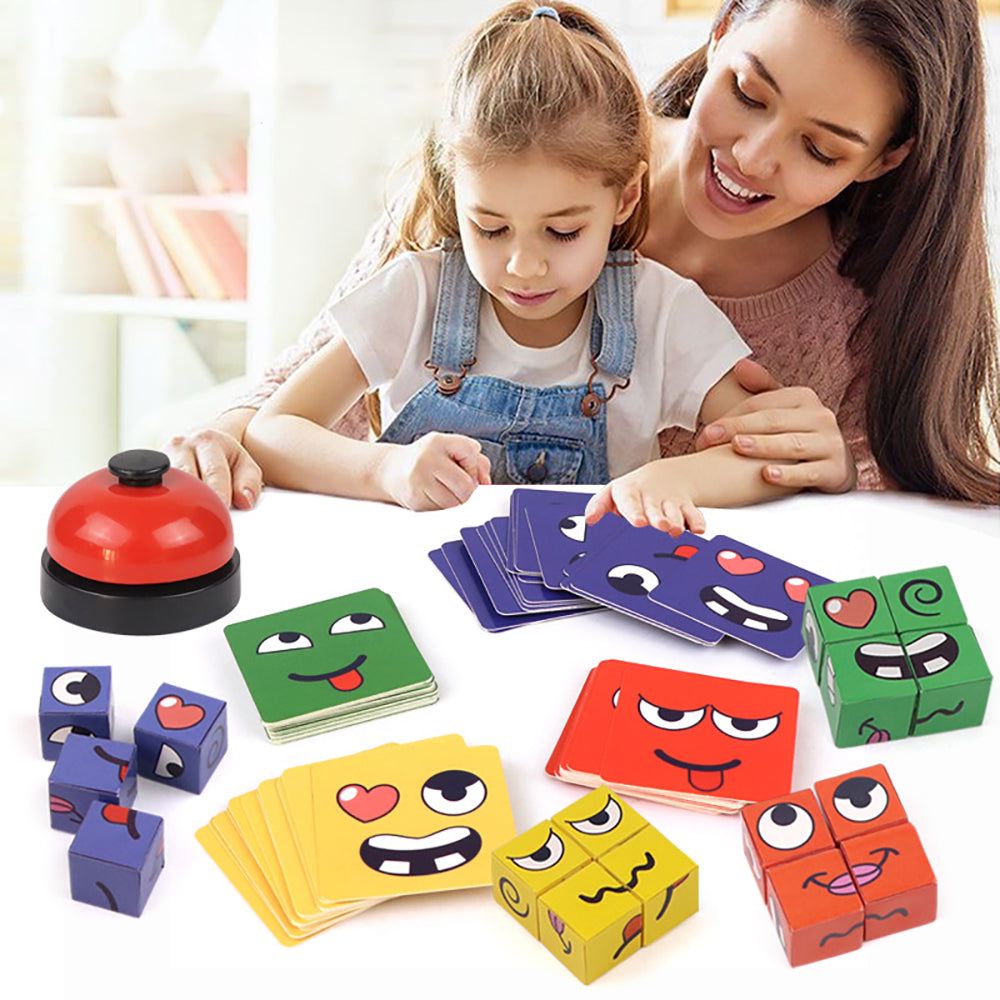 Dropshipping Cube Face Change Building Blocks Board Game Wood Puzzle Mont