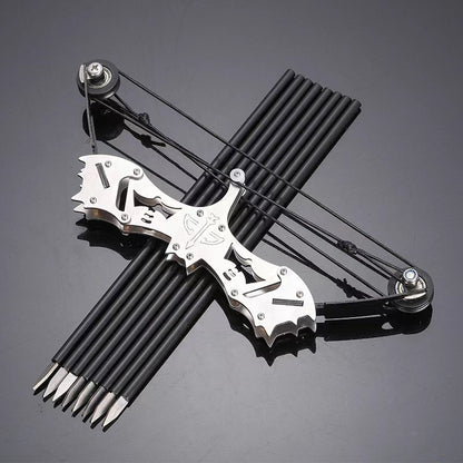 Drop Shipping Super Mini Crossbow Mini Arrow Toy for Boys Gift Key Chain Metal Launch Arrows Outdoor Wire Rope Assembly Bowstring