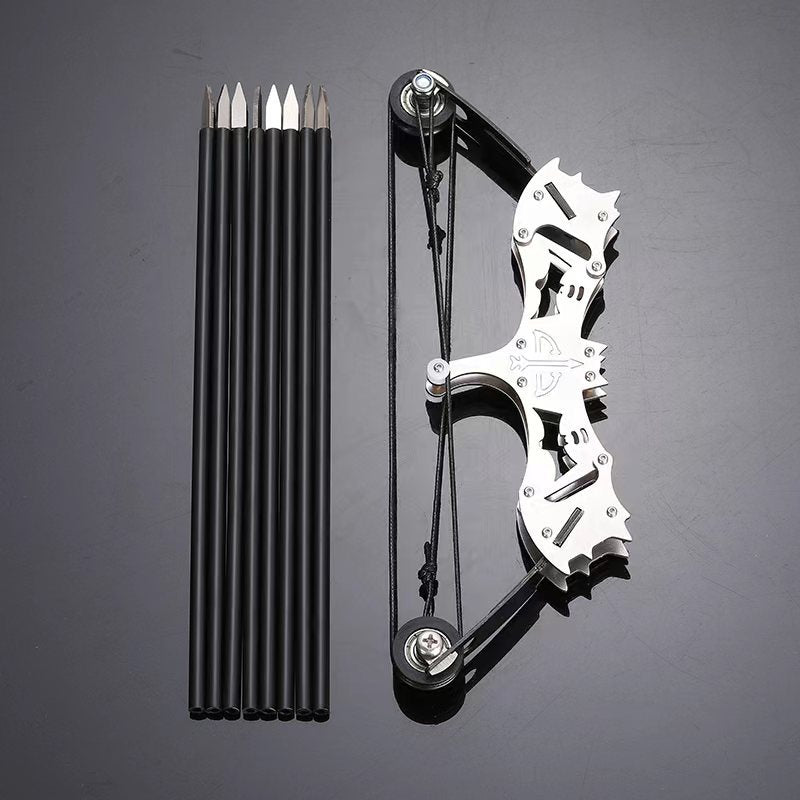 Drop Shipping Super Mini Crossbow Mini Arrow Toy for Boys Gift Key Chain Metal Launch Arrows Outdoor Wire Rope Assembly Bowstring