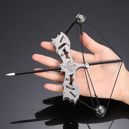 Drop Shipping Super Mini Crossbow Mini Arrow Toy for Boys Gift Key Chain Metal Launch Arrows Outdoor Wire Rope Assembly Bowstring