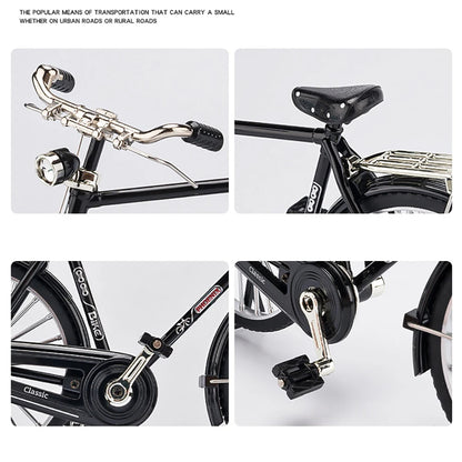 1:10 Bike Classic Bicycle Alloy Toy DIY Assembling Puzzle Gift for Children Model Collection Hobby