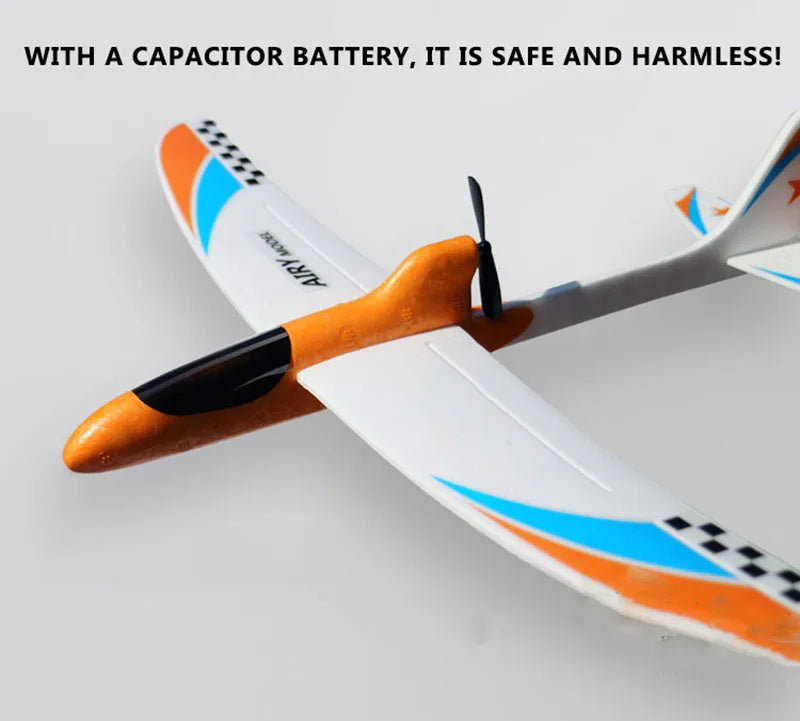 Airplanes Capacitor Electric Hand Throwing Glider DIY Airplane Model Hand Launch Throwing Glider Educational Toy for Children