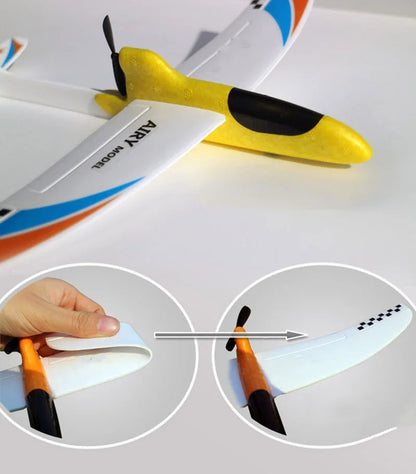 Airplanes Capacitor Electric Hand Throwing Glider DIY Airplane Model Hand Launch Throwing Glider Educational Toy for Children