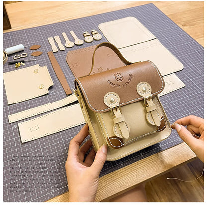 DIY Toy Craft Kit Handmade Handbag Assemble Inclined Shoulder Bag Fashion Cute Gift for Kid Girl Girlfriend Woman