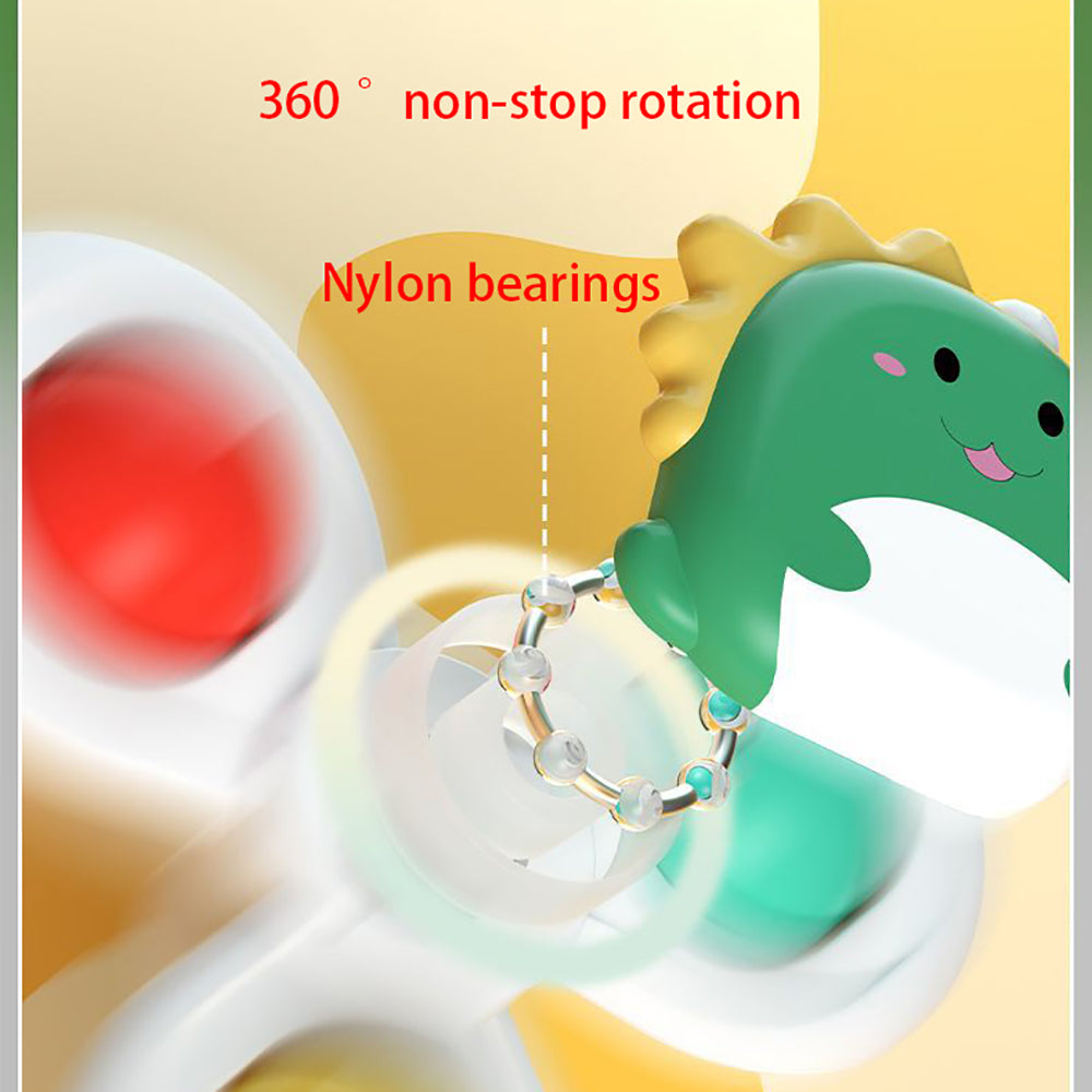 Bbay Toy Hand Fidget Spinner Animals Lion Dinosaur Mushroom Cartoon Lovely Plastic ABS Sucker Chain Children Toy Game for Adutl Anti Irritability