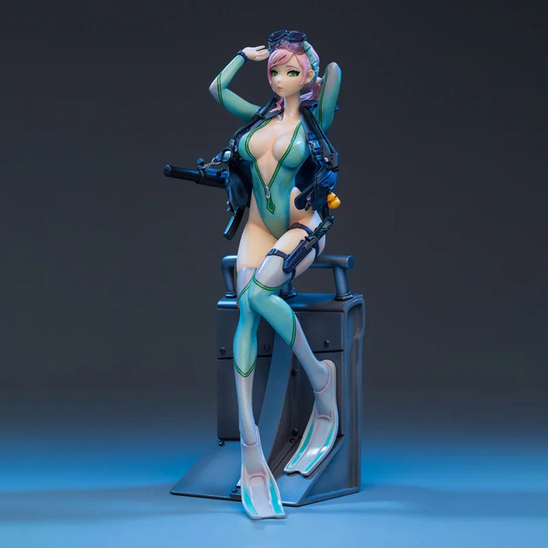 23cm DAMtoys After School Arena Froglady Aegir Sexy Highschool Girl Action Figure PVC Collection Otaku Gift