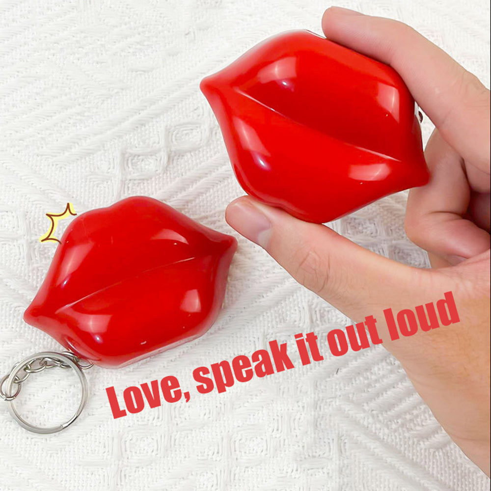 Mua I Love You Kiss Red Lips Talking Keychain Joke Soundmaking Toy for Kid Adult