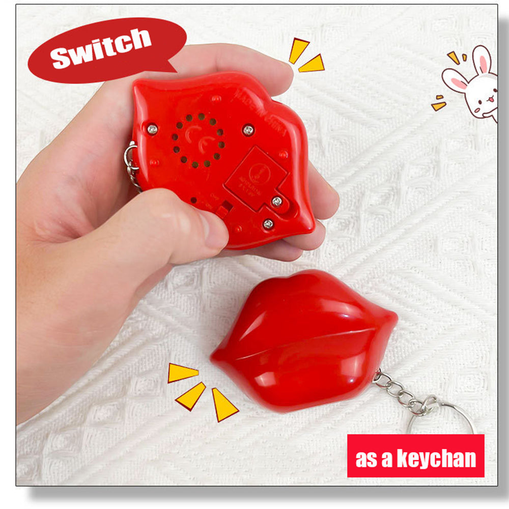 Mua I Love You Kiss Red Lips Talking Keychain Joke Soundmaking Toy for Kid Adult