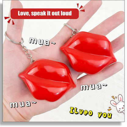 Mua I Love You Kiss Red Lips Talking Keychain Joke Soundmaking Toy for Kid Adult