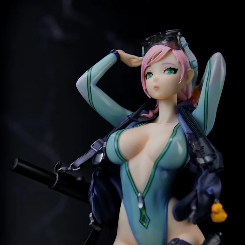 23cm DAMtoys After School Arena Froglady Aegir Sexy Highschool Girl Action Figure PVC Collection Otaku Gift