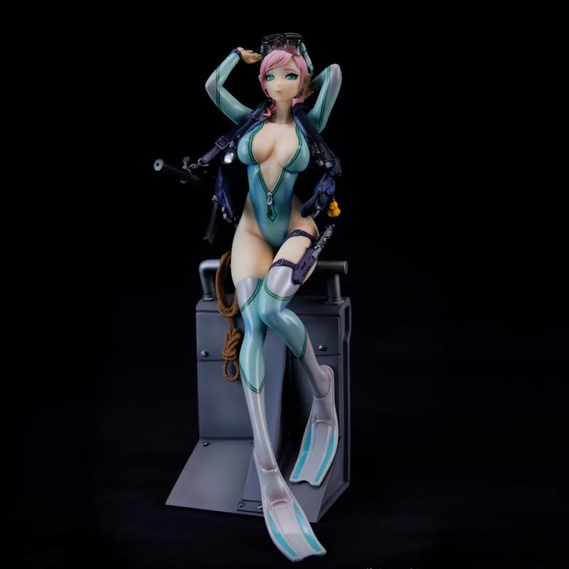 23cm DAMtoys After School Arena Froglady Aegir Sexy Highschool Girl Action Figure PVC Collection Otaku Gift