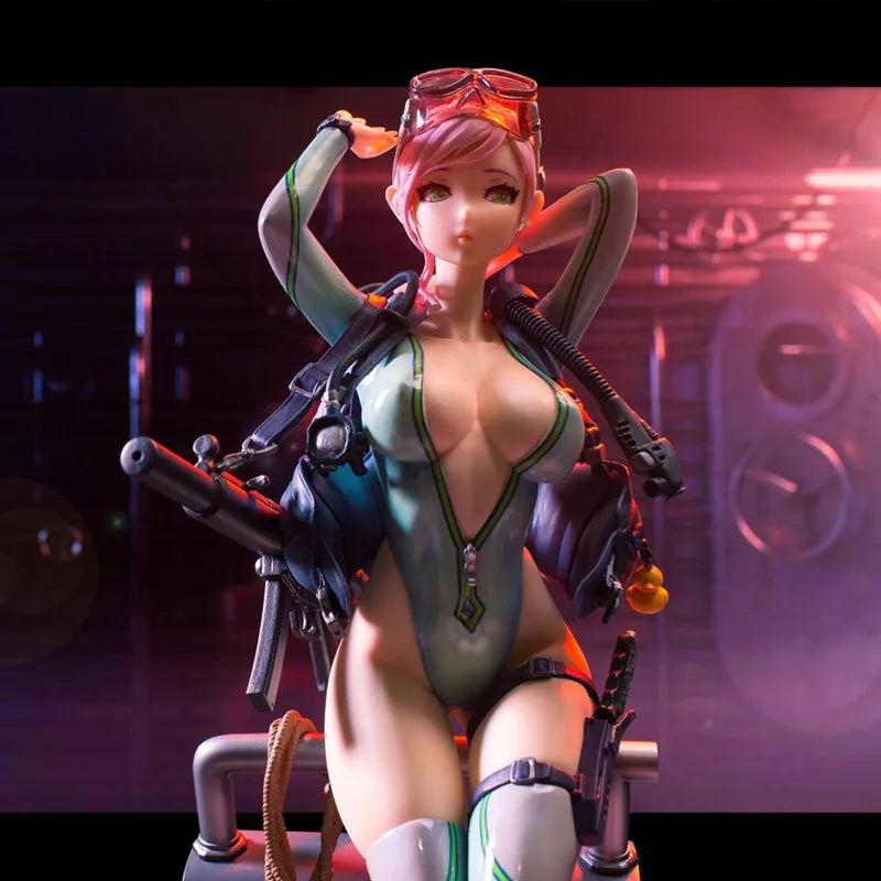 23cm DAMtoys After School Arena Froglady Aegir Sexy Highschool Girl Action Figure PVC Collection Otaku Gift