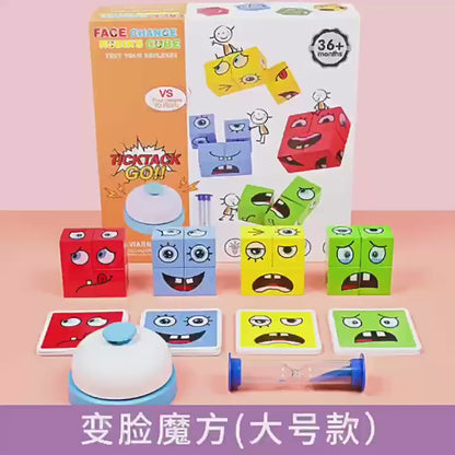 Dropshipping Cube Face Change Building Blocks Board Game Wood Puzzle Mont